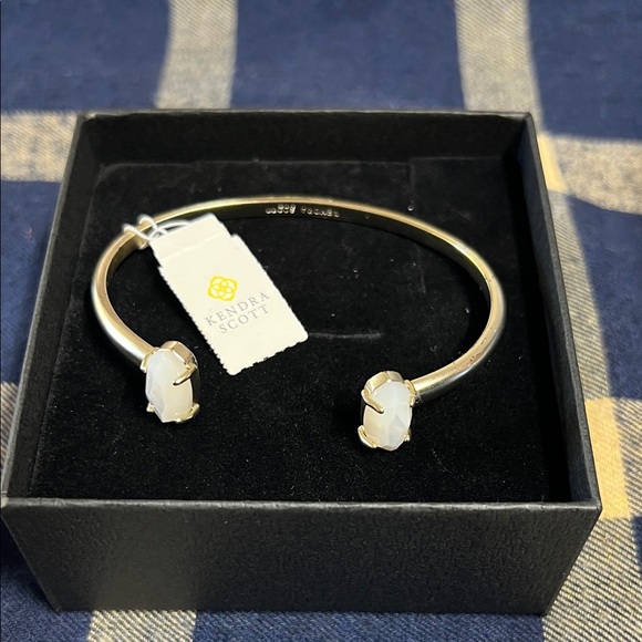 Kendra Scott Gold Bracelet with White Stones